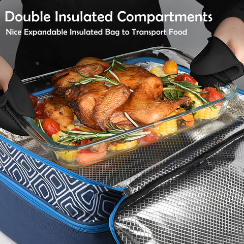 CaCTOUR insulated interior preserves temperature for hot or cold dishes