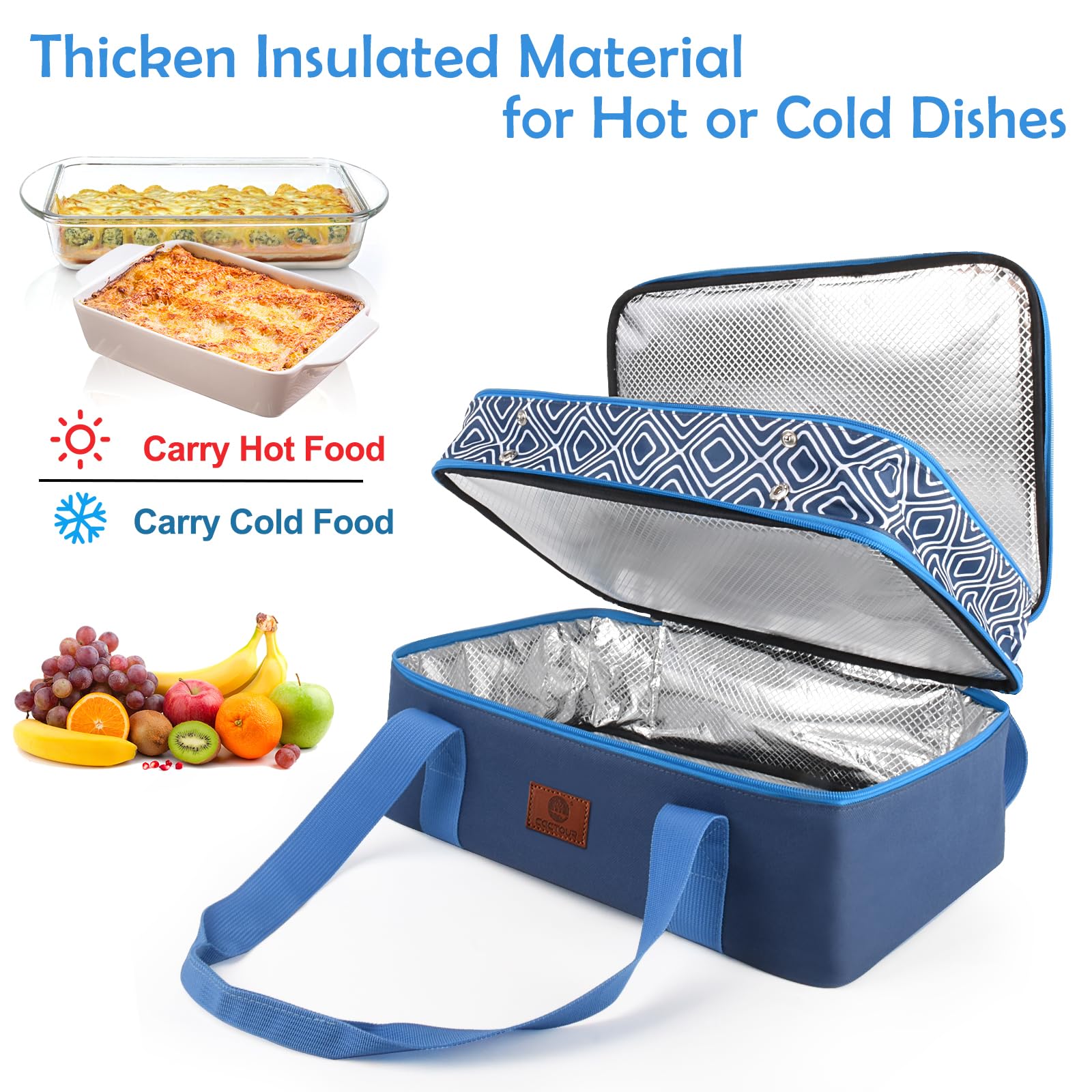 Exterior pockets and robust fabric for utensils and napkins