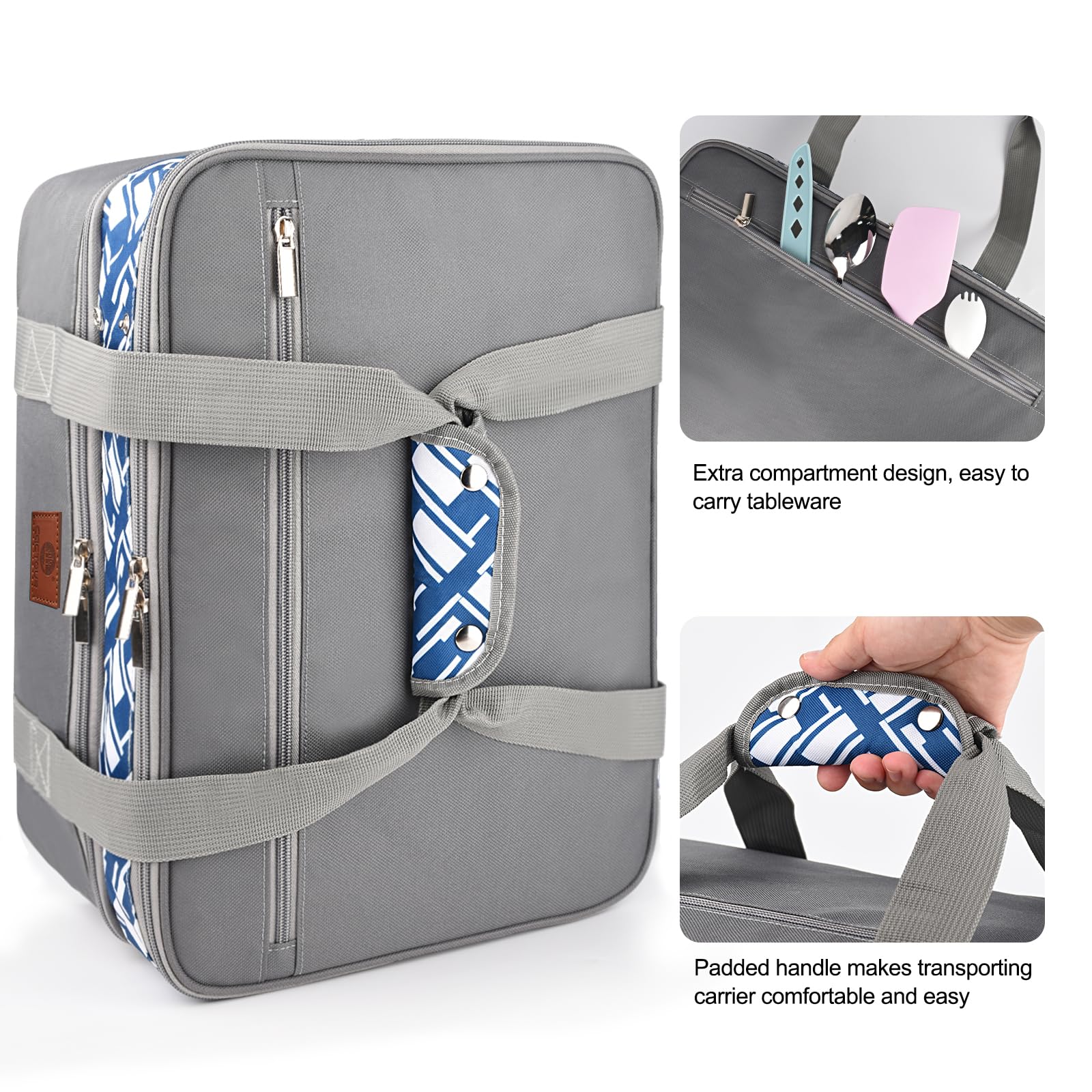 CaCTOUR casserole carrier ready for picnics and parties on the go
