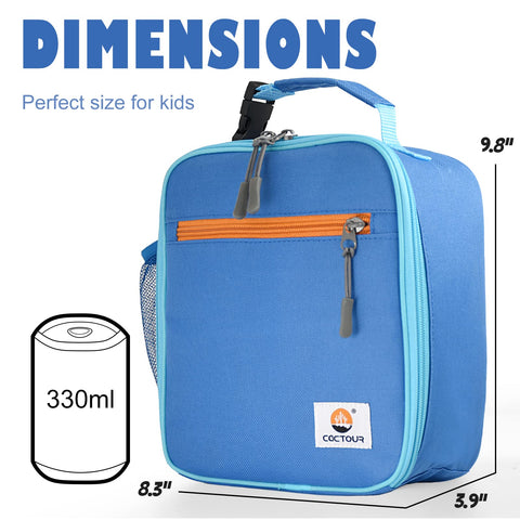 cactour insulated lunch bag interior pocket close-up emphasizing separate compartments.