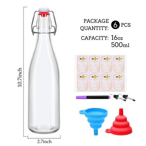 Cadamada swing top bottle lids assembly demonstrates the secure airtight closure.