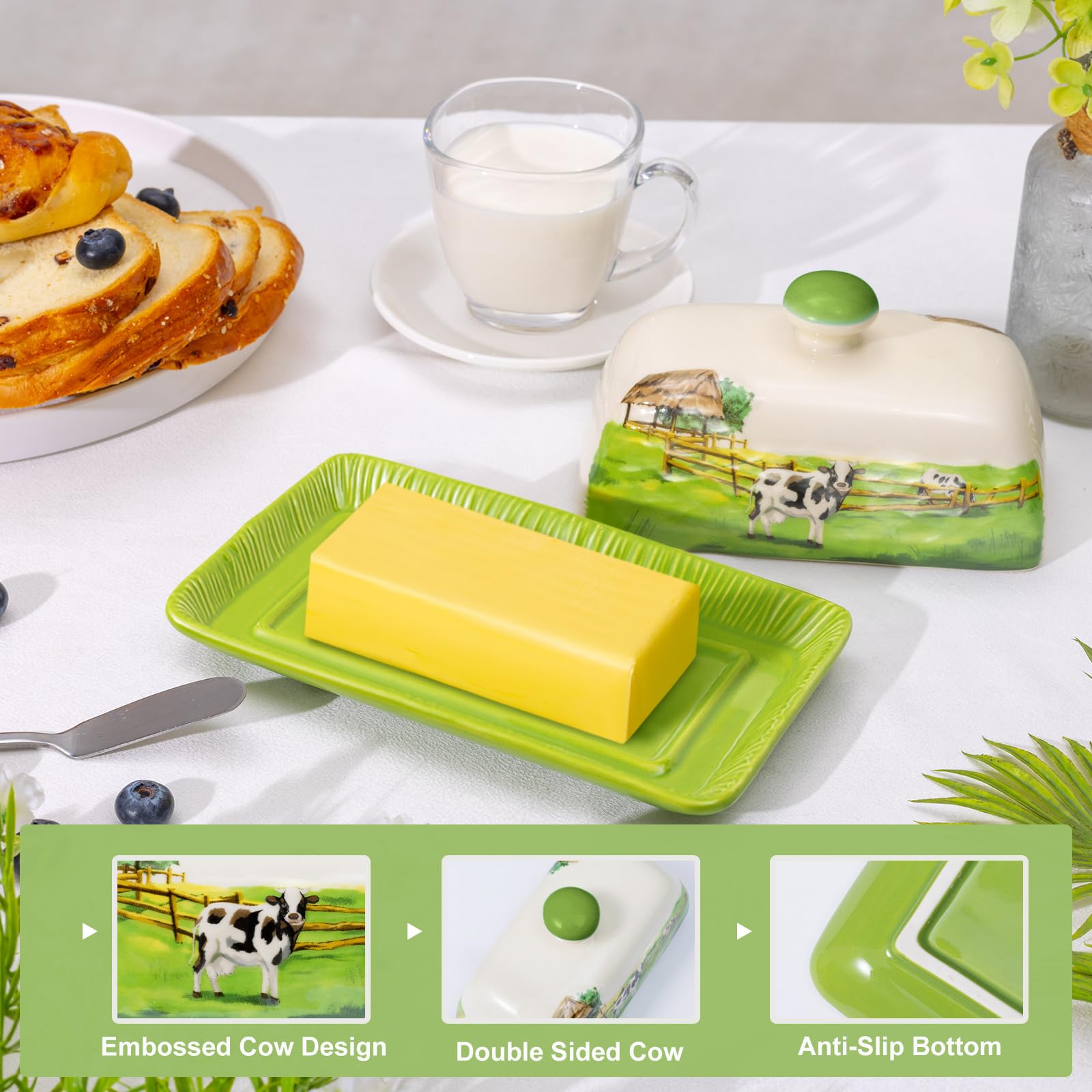 CADVJXZ dishwasher-safe butter dish for easy cleaning