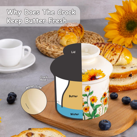 CADVJXZ embossed butter dish adds rustic decor while keeping butter ready to use.