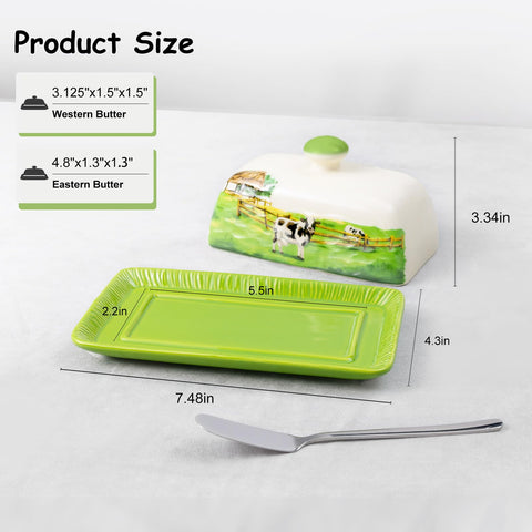 CADVJXZ large ceramic butter keeper stores a full stick securely