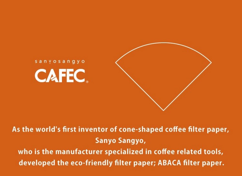 CAFEC eco-friendly refined pulp filter highlights natural coffee flavors with minimal color transfer.