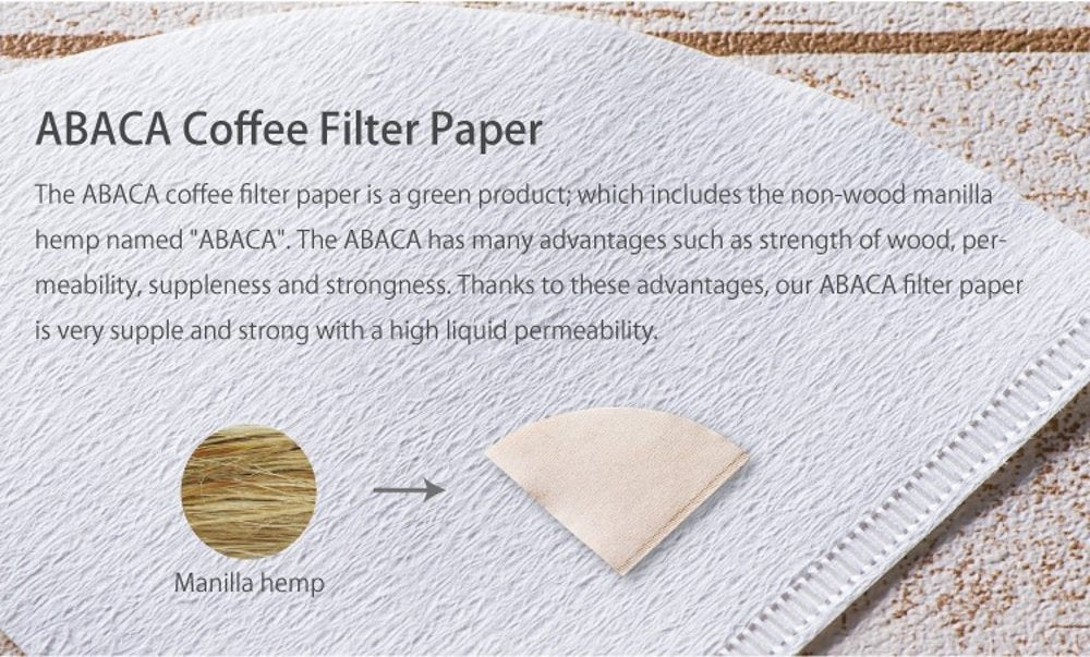 CAFEC forest-sustainable paper filter promotes responsible sourcing for daily rituals.