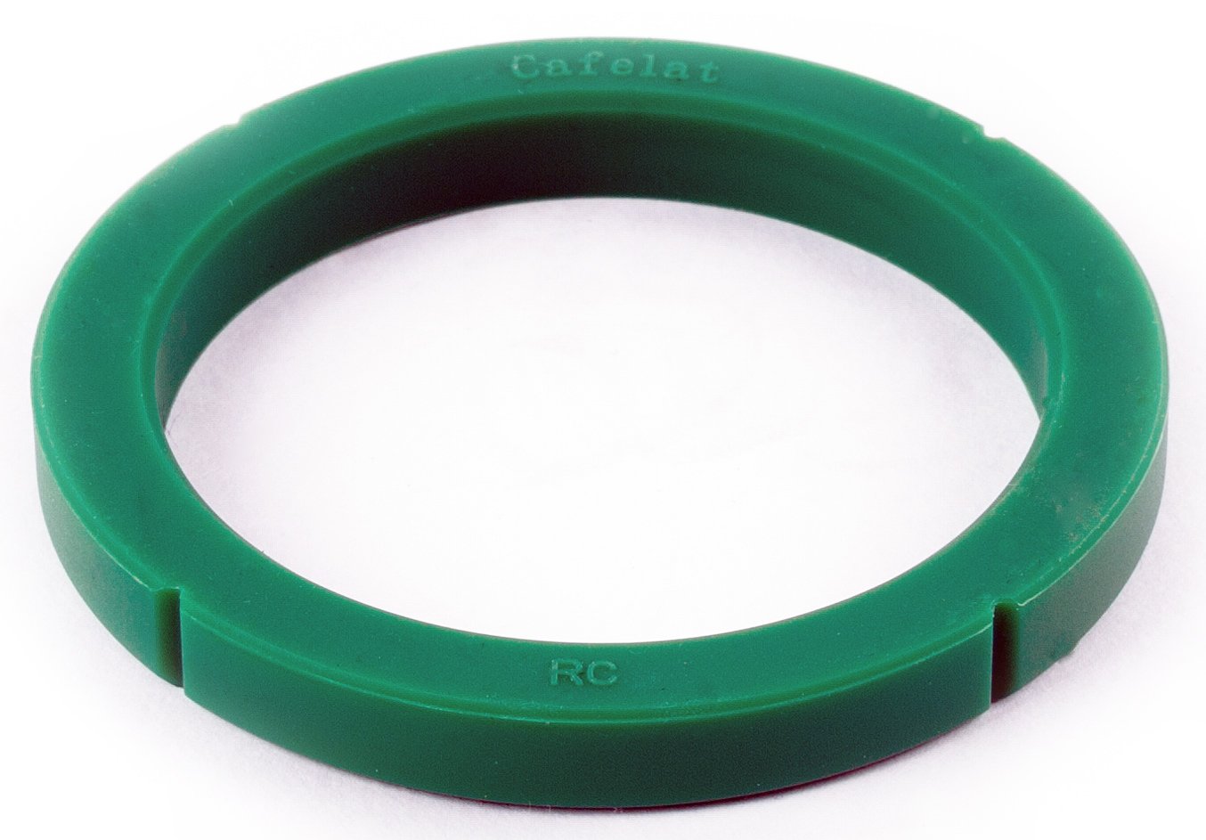 Cafelat silicone group gasket in green for Rancilio; odorless, easy to install, tasteless for pure espresso.