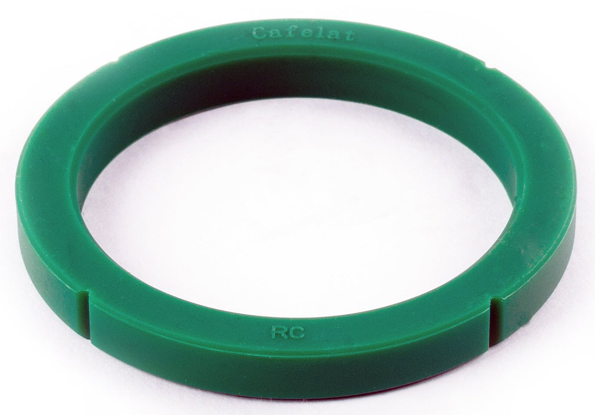 Cafelat silicone group gasket in green for Rancilio; odorless, easy to install, tasteless for pure espresso.