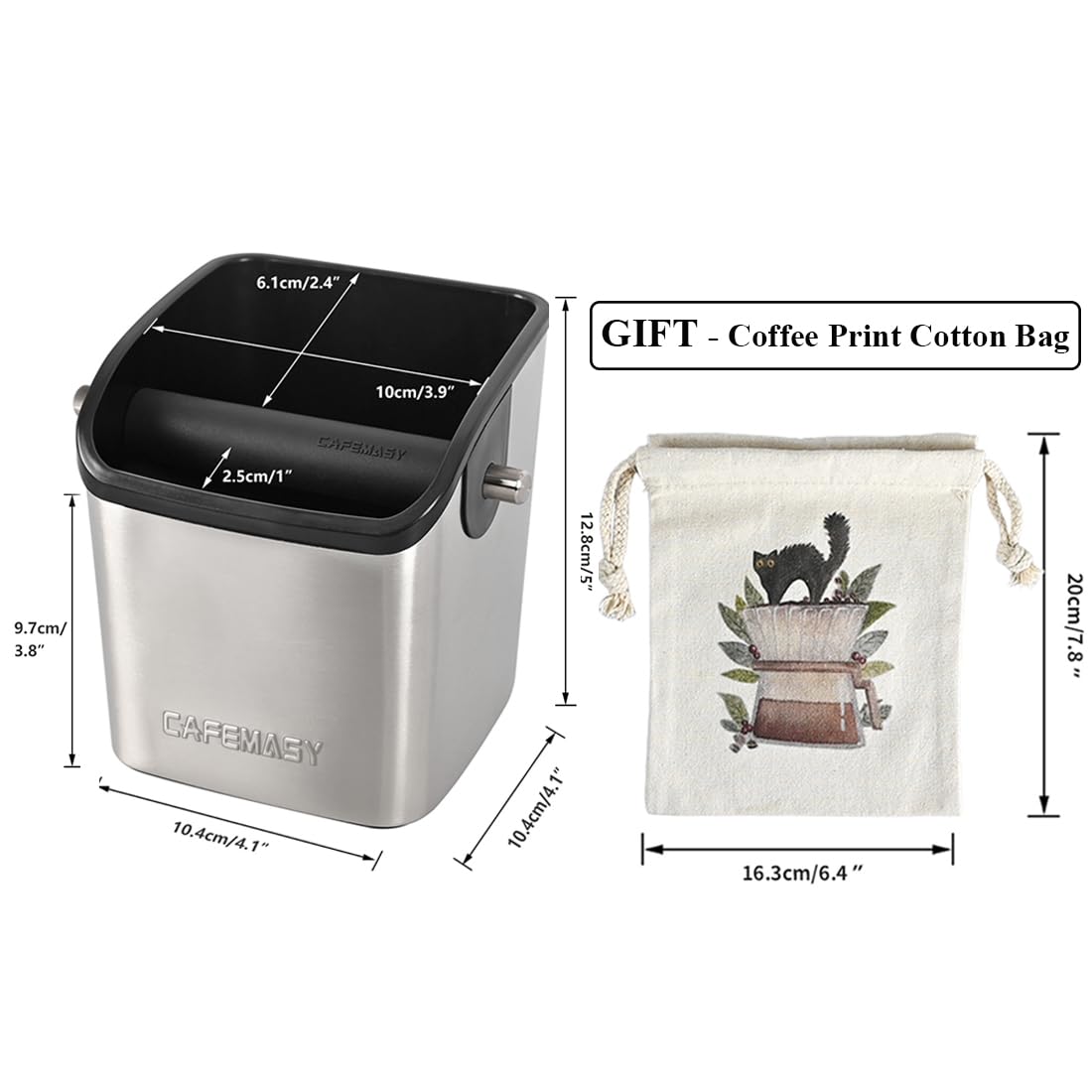 CAFEMASY 10-puck capacity helps manage multiple shots at home.