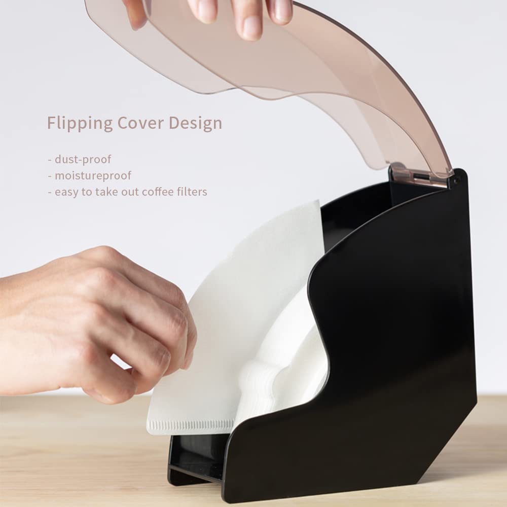 CAFEMASY filter holder showcases a standing design for easy access on the counter