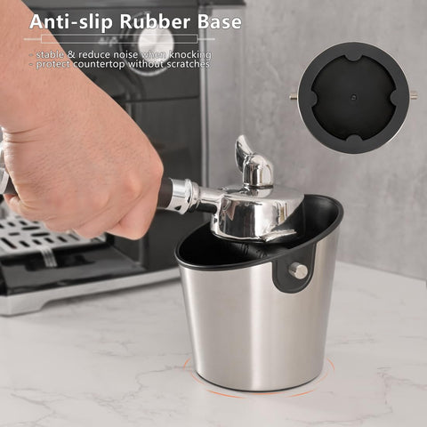 CAFEMASY luxe design sits neatly beside a Breville espresso machine.