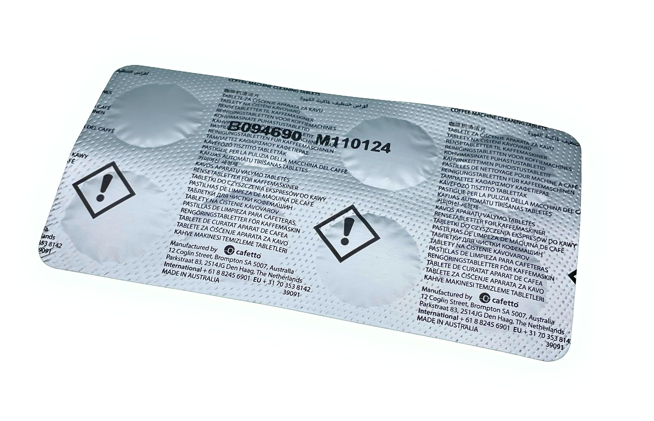 Cafetto Cino Cleano daily espresso machine maintenance tablets.