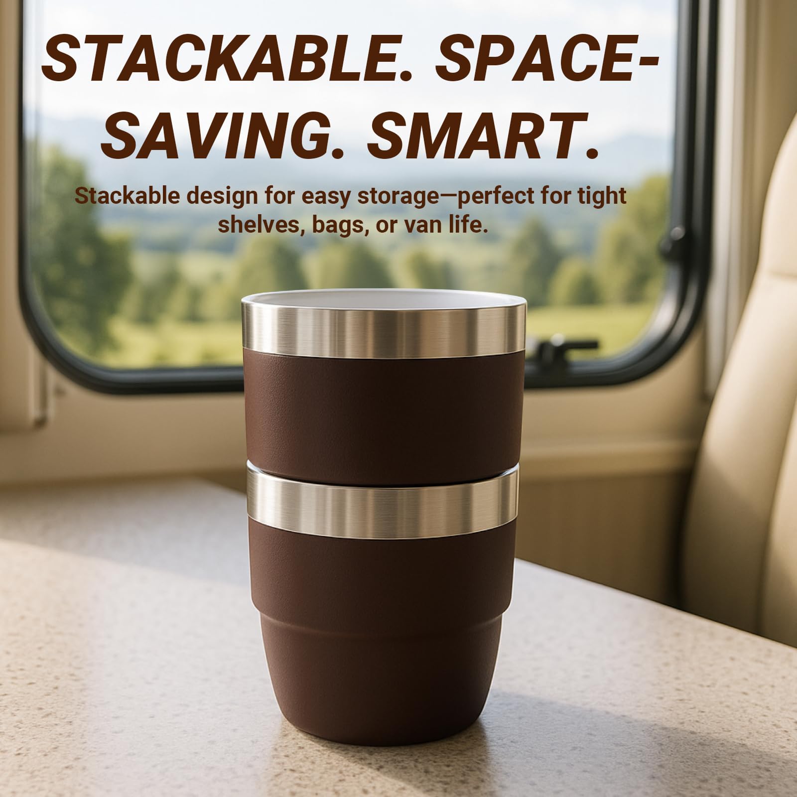 Cafezi cup fits under most espresso machines for easy serving