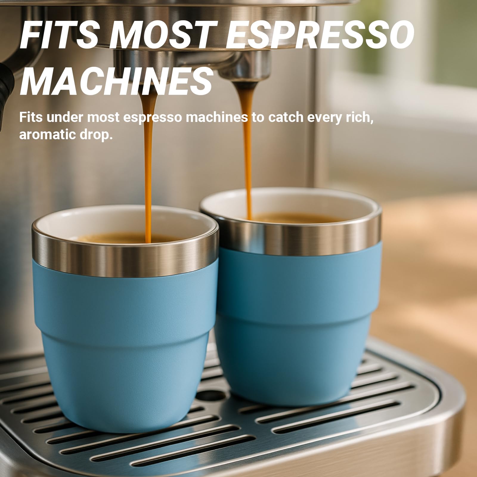 Cafezi stackable design demonstrates neat storage in any kitchen