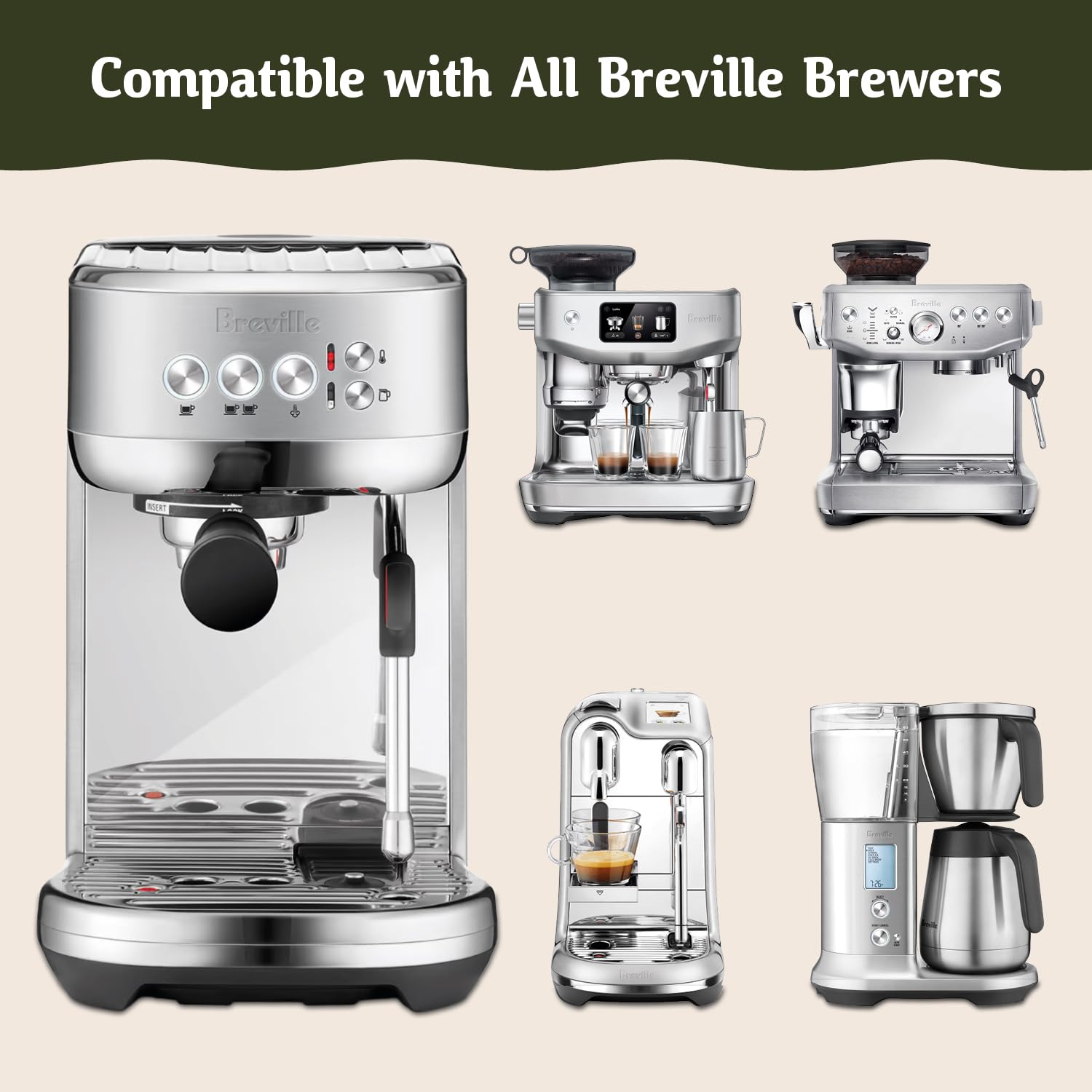 Caffe Assaggio Breville Descaler dosing measure demonstrates simple, accurate usage for routine maintenance.