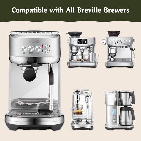 Caffe Assaggio Breville Descaler dosing measure demonstrates simple, accurate usage for routine maintenance.