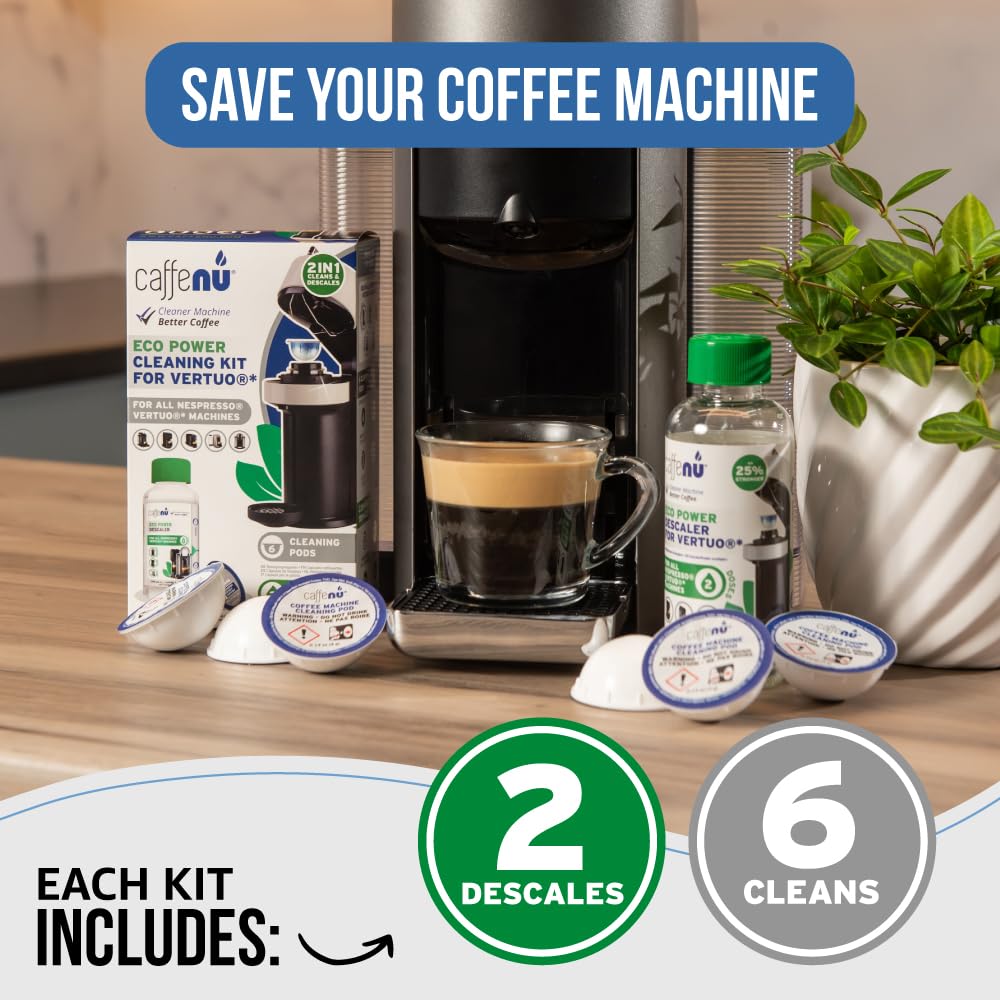 Caffenu cleaning pods dissolve easily for clean cups
