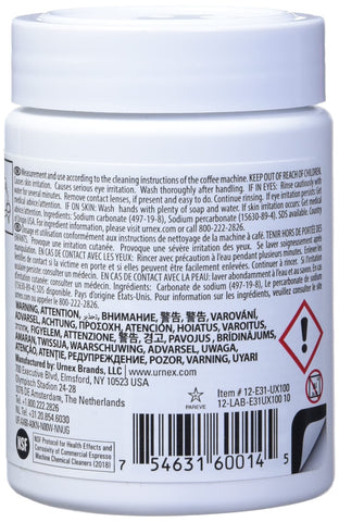 Cafiza tablets cleaning the group head to remove coffee residue and improve performance