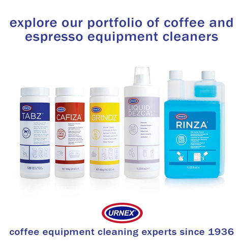 Cafiza tablets with Dezcal scale remover support complete maintenance routines