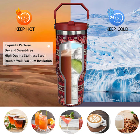 Cahduenx stainless steel insulated tumbler keeps drinks at the right temperature