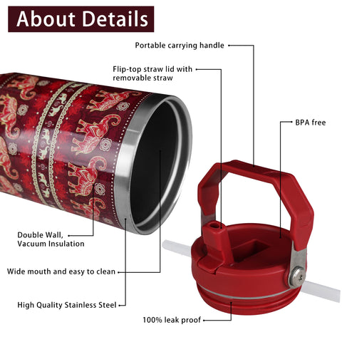 Cahduenx vintage white elephant design tumbler adds style to home and office