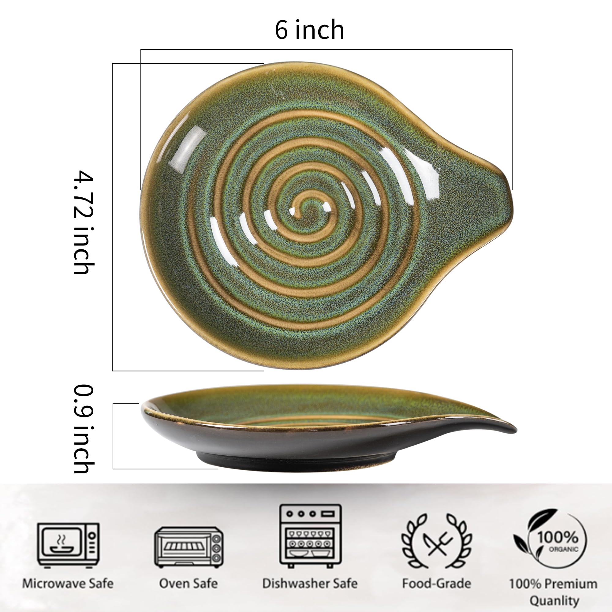 Caigmo ceramic spoon holder is dishwasher safe for quick post-meal cleanup.