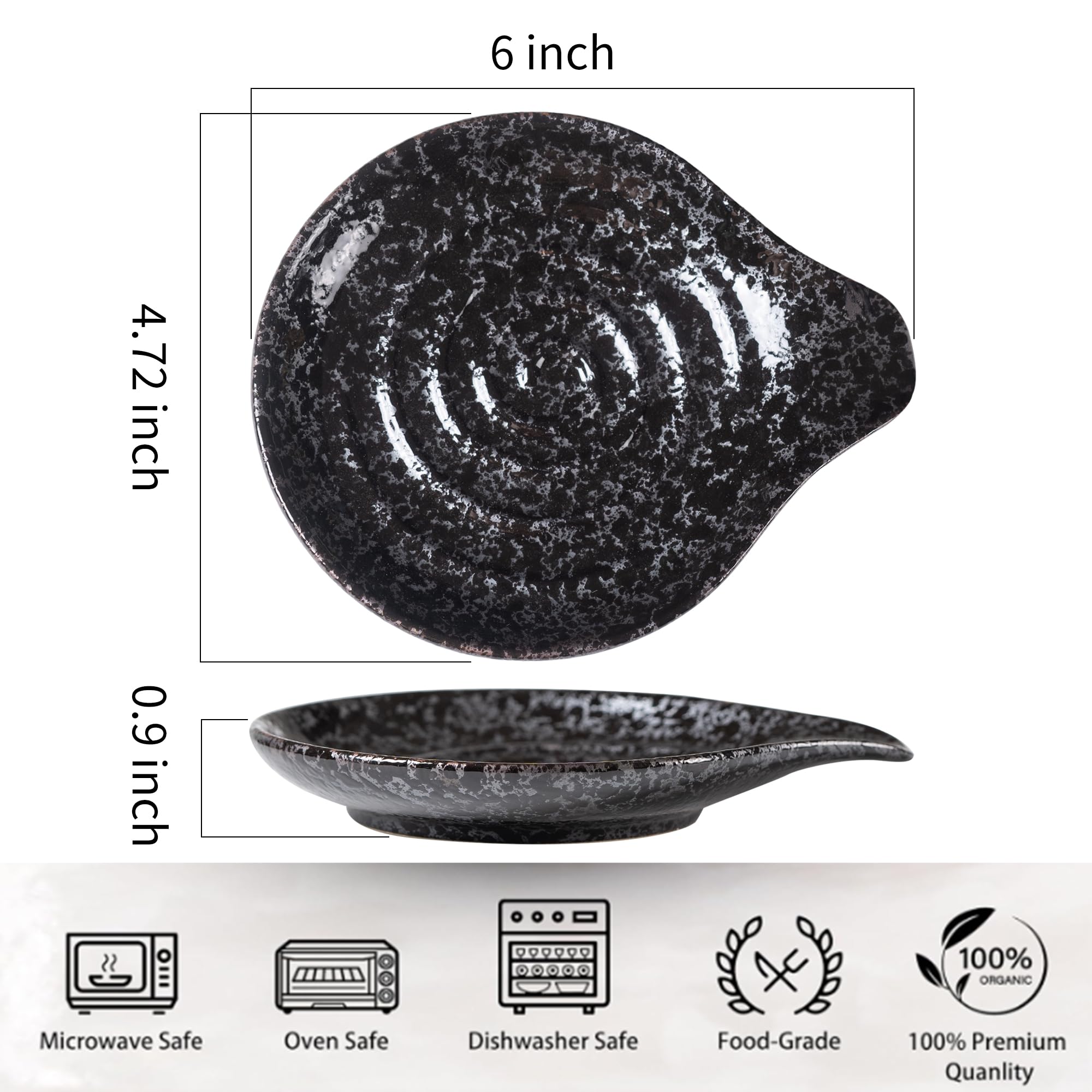 Caigmo spoon rest black with spoons keeps tools organized and tidy.