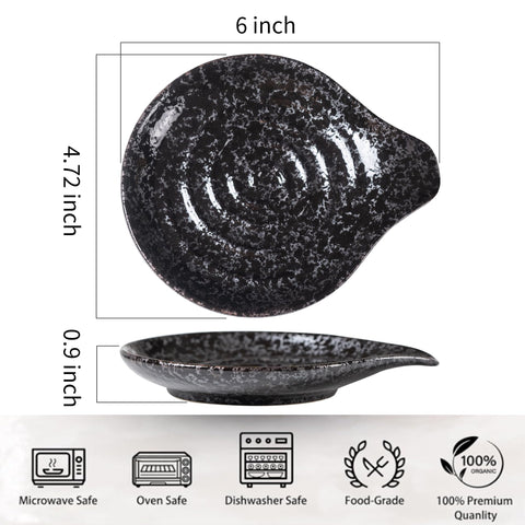Caigmo spoon rest black with spoons keeps tools organized and tidy.