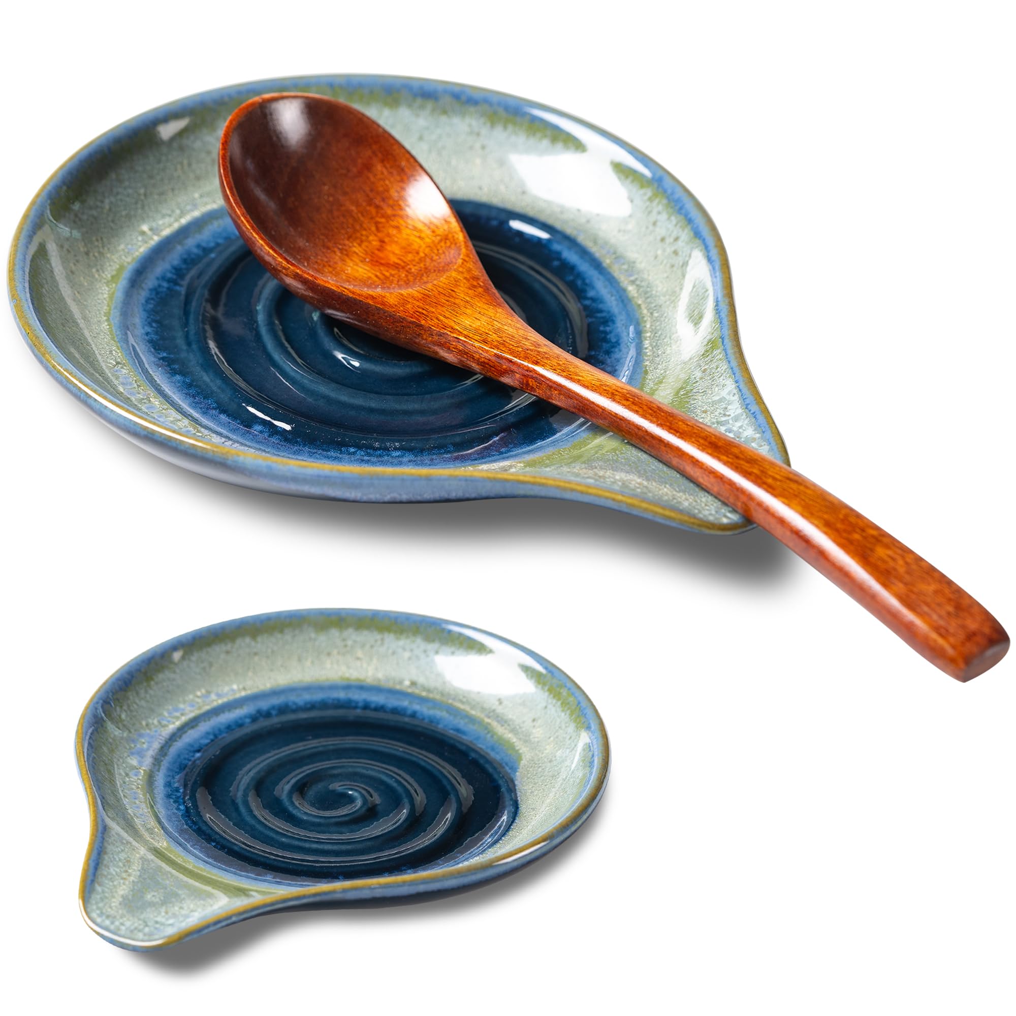 Side view of Caigmo spoon rest showing stable footprint