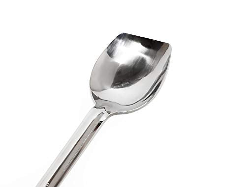 Cajun Classic HVY13 Roux Spoon 7032 in stainless steel for stirring large pots.