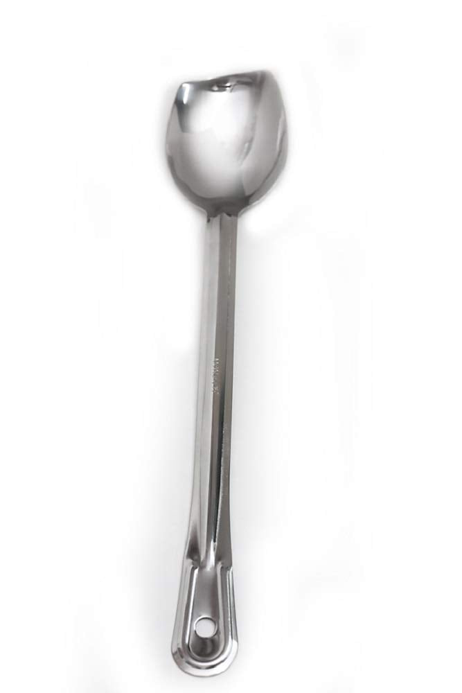 Cajun Classic Roux Spoon Solid, 18-inch stainless steel for durable kitchen use.