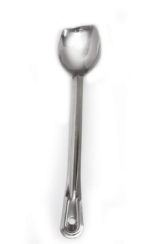 Cajun Classic Roux Spoon Solid, 18-inch stainless steel for durable kitchen use.
