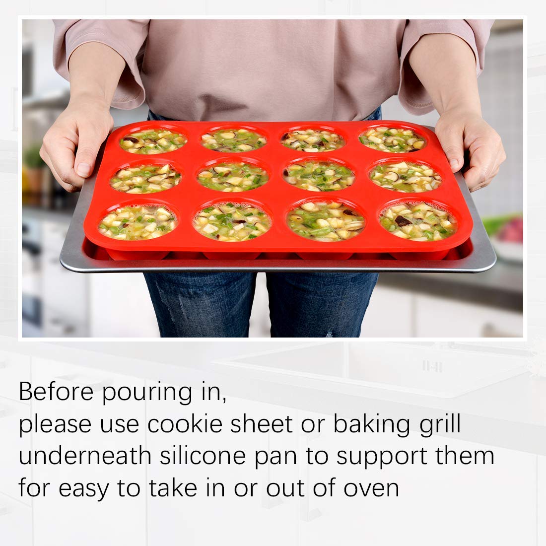 CAKETIME silicone muffin pan dishwasher-safe feature for quick cleanup.