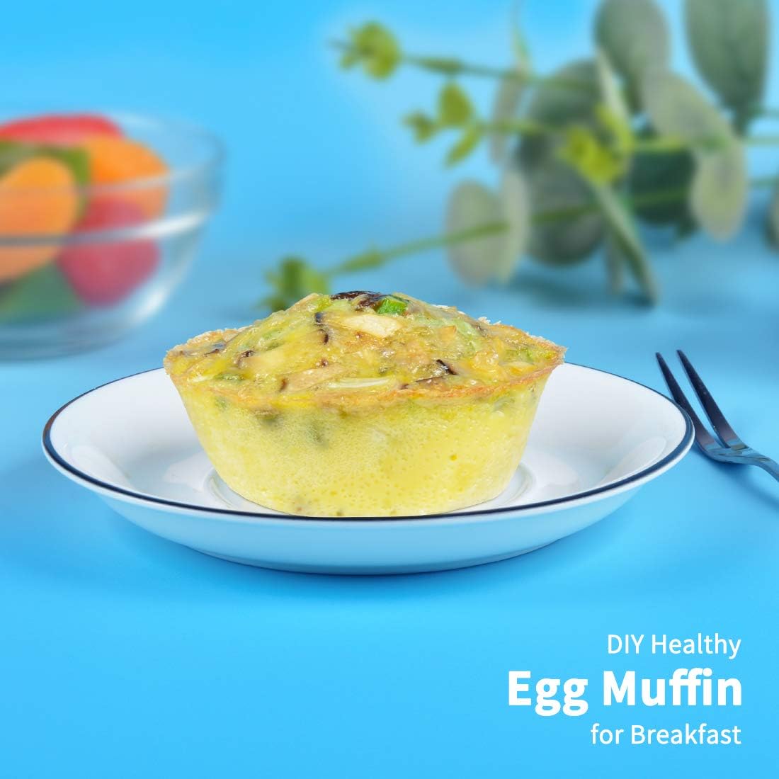 CAKETIME 12-cup silicone muffin pan stackable storage demonstrates compact kitchen organization.