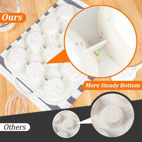 CAKETIME nonstick design supports clean release for cupcakes and muffins.