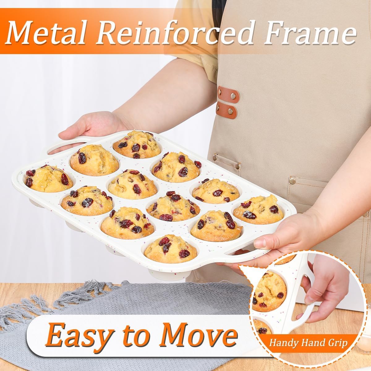 CAKETIME food-grade silicone is oven-safe and durable for varied baking tasks.