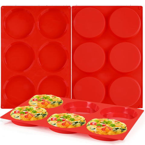 CAKETIME muffin top pan with 4-inch molds for oven-baked English muffins