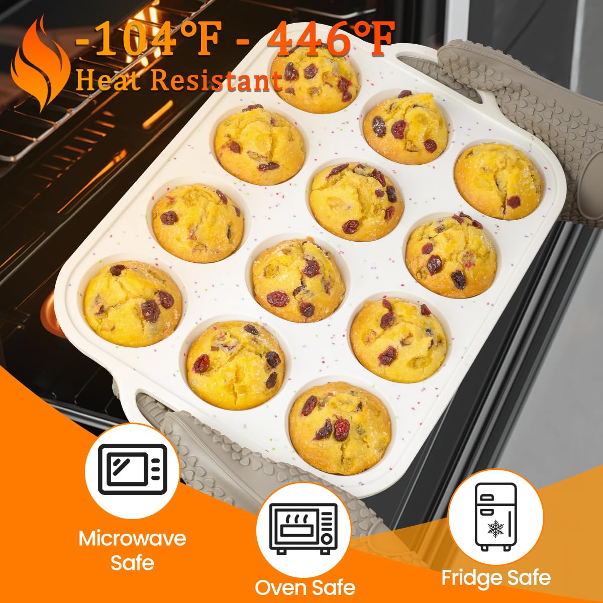 CAKETIME multi-use muffin pan handles cakes, tarts, and more with ease.