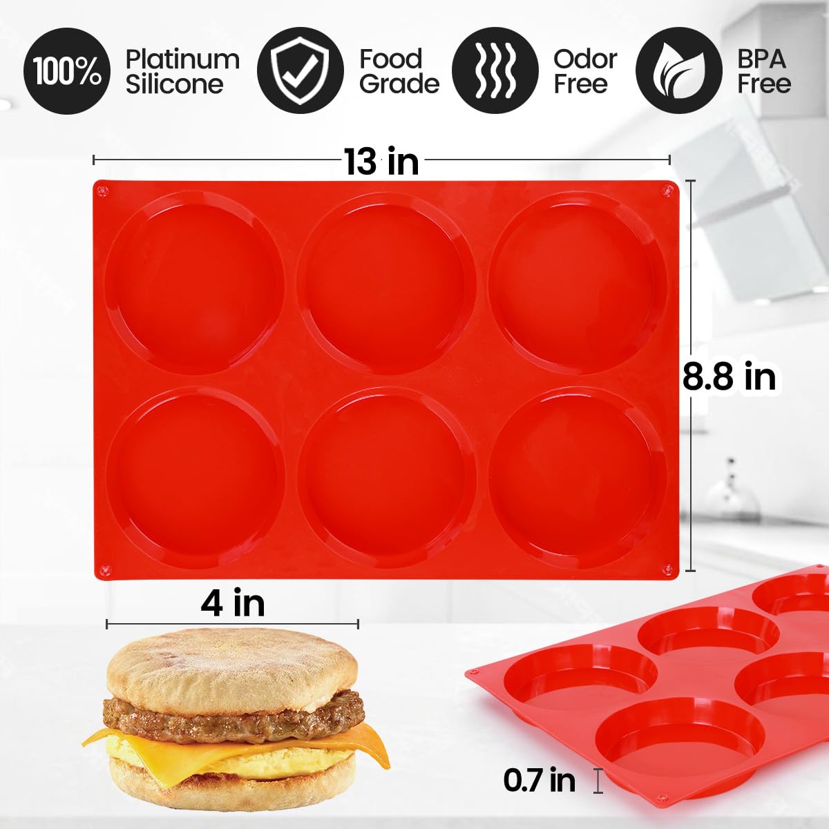 CAKETIME non-stick silicone molds with easy-release surface for simple baking