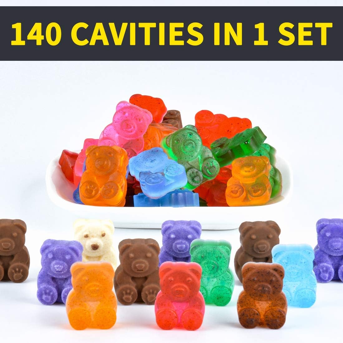 CAKETIME silicone bear mold releasing easily for clean decorating