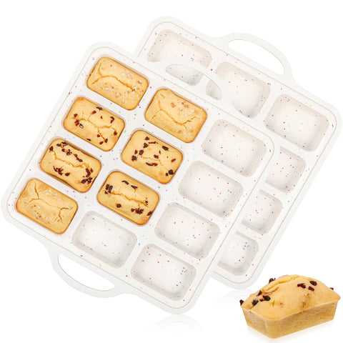 CAKETIME silicone mini loaf pan with metal frame for stable bake and deformation resistance.
