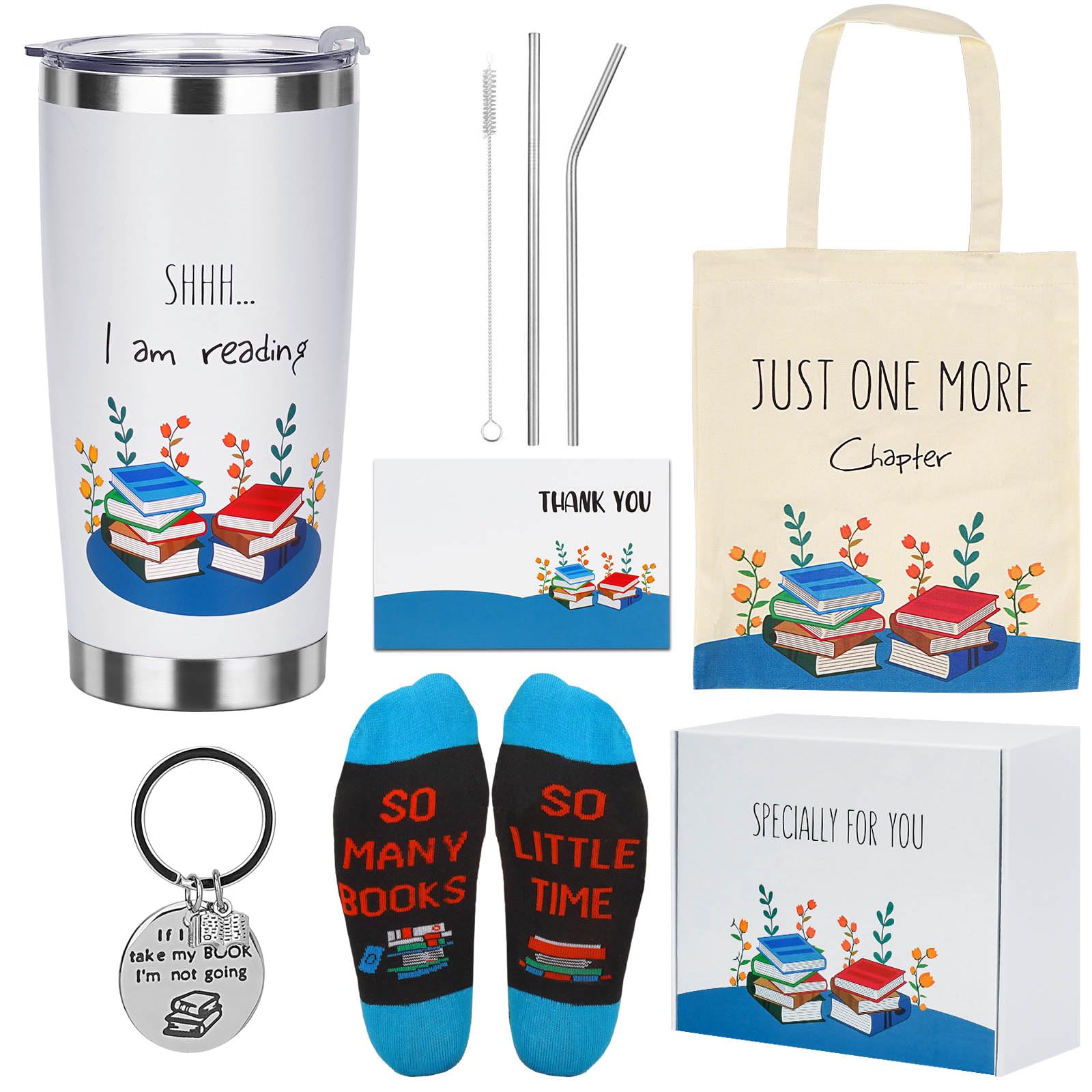 CAKKA Book Lovers 20oz tumbler keeps drinks hot or cold during reading sessions.