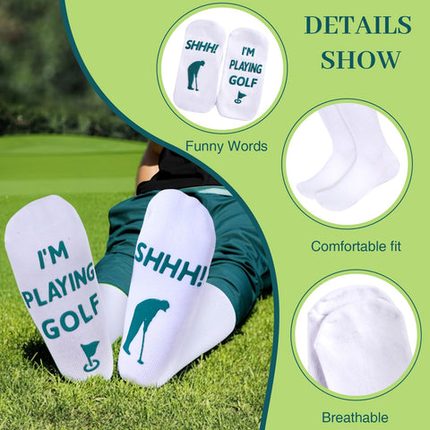 CAKKA golf socks, breathable and comfy with playful 'I'm playing golf' message