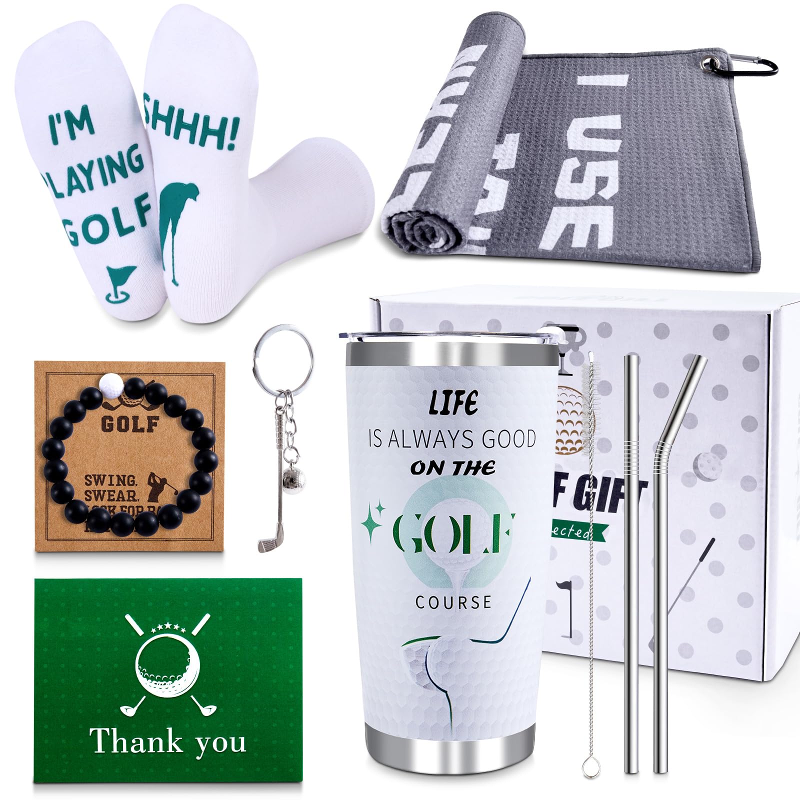 CAKKA golf tumbler with leak-proof lid, 20oz capacity for on-course hydration