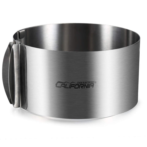CALIFORNIA CADE ELECTRONIC adjustable cake ring top view with 6-12 inch sizing