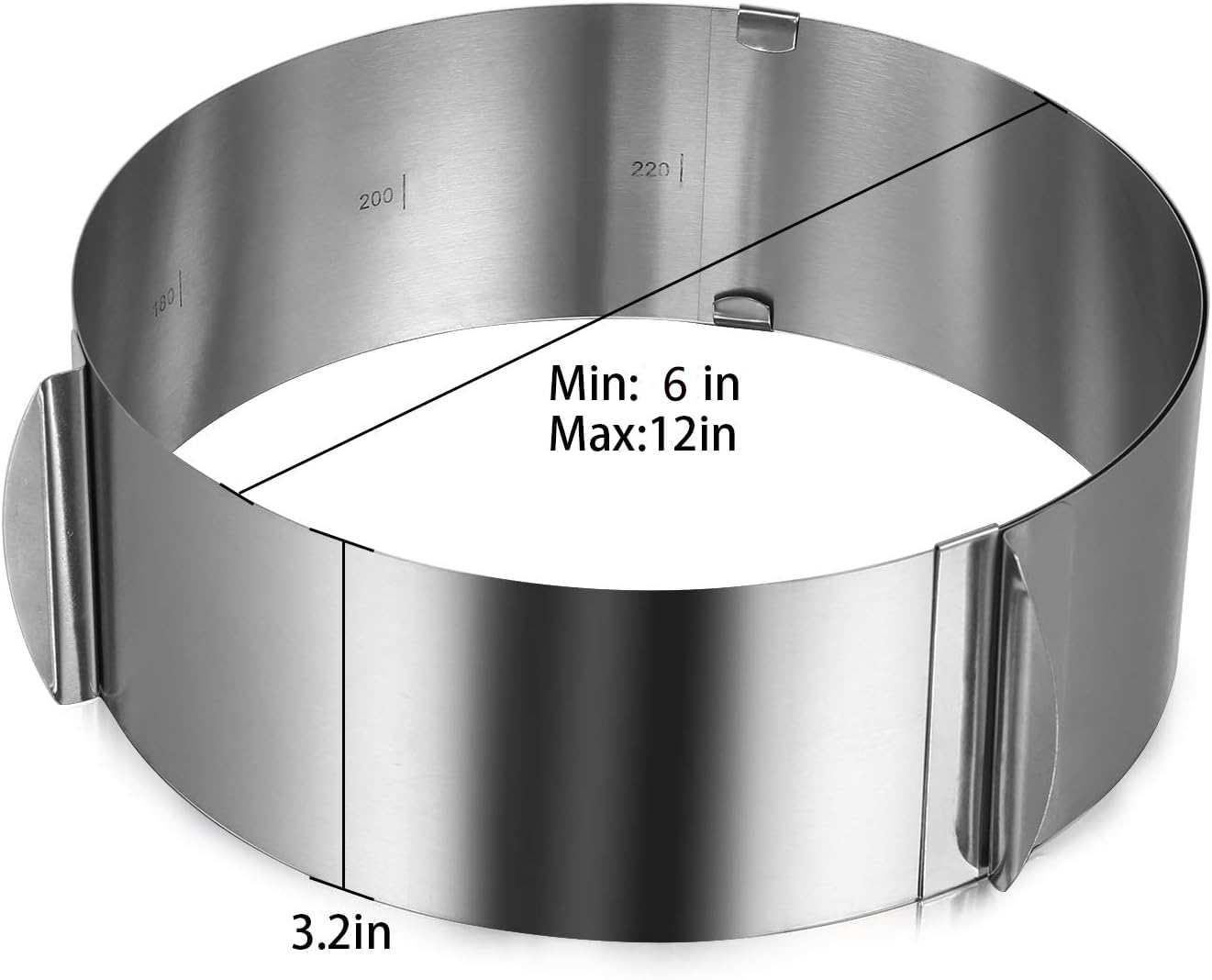 CALIFORNIA CADE ELECTRONIC 6-inch baking ring in use for even layers