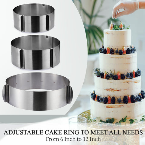 CALIFORNIA CADE ELECTRONIC sturdy stainless steel cake ring for decorating support