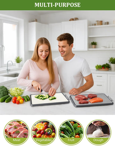 Callsky cutting board with built-in handle for easy carrying or hanging