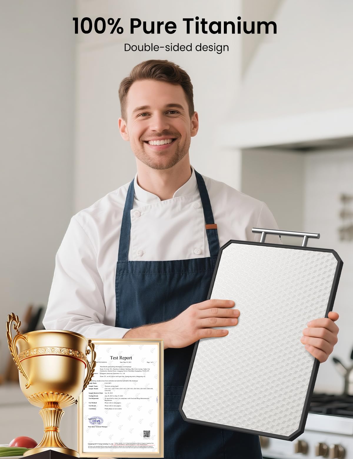 Callsky cutting board is dishwasher safe for simple cleaning.