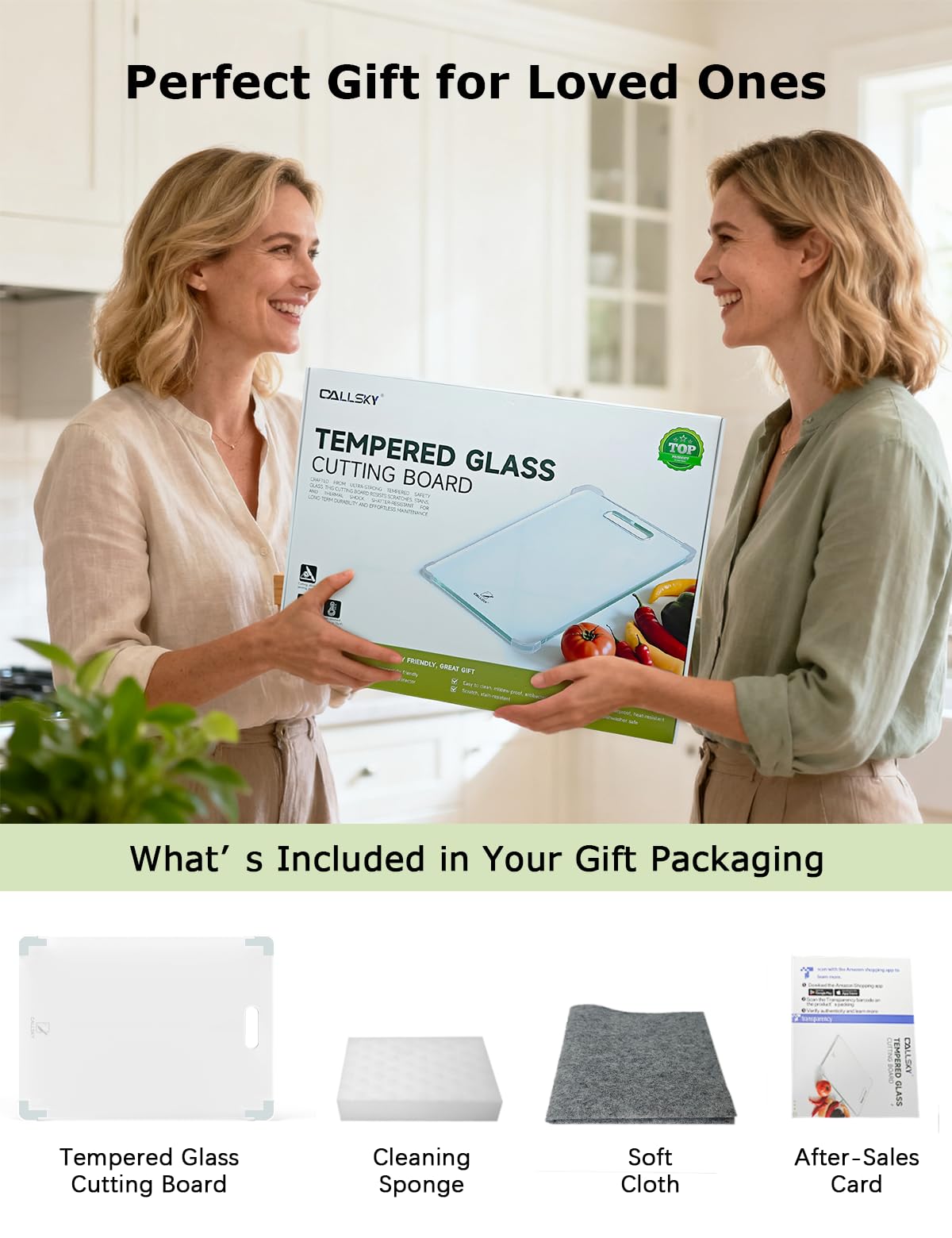 Callsky package includes bonus sponge and cloth for cleaning and protection.